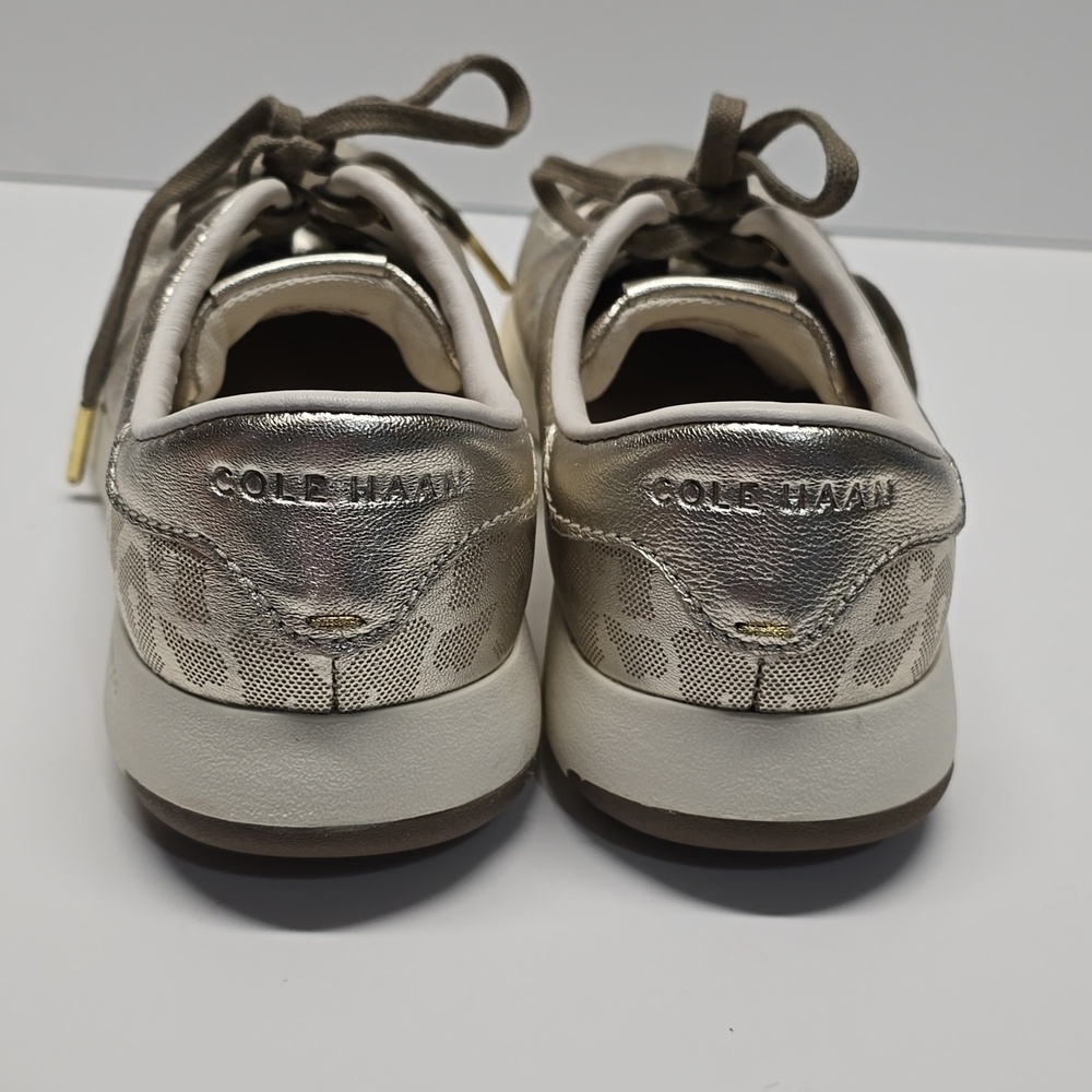 {Cole Haan} Women's Leopard Metallic Gold GrandPro Sseries Sneakers - Size 9B - Picture 7 of 12